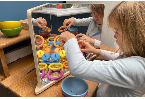 Wooden 4-Way Mirror-AllSensory,Calming & Anxiety,SCOTEXCEL,Sensory Mirrors,Sensory Seeking,Stock,TickiT,Visual Sensory Toys-Learning SPACE