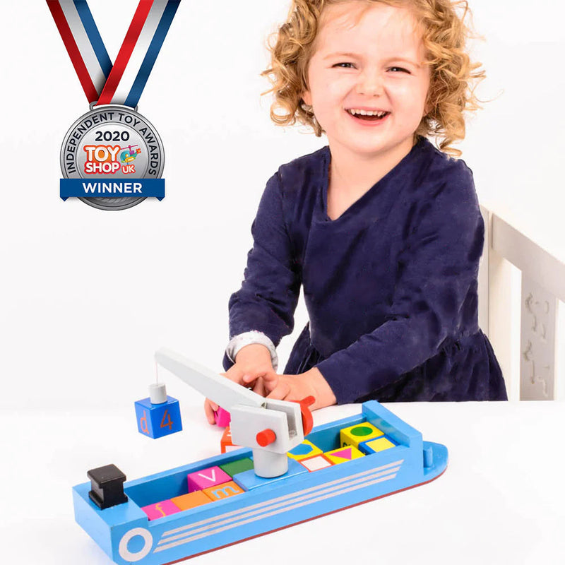 Wooden ABC 123 Cargo Ship, Learning SPACE