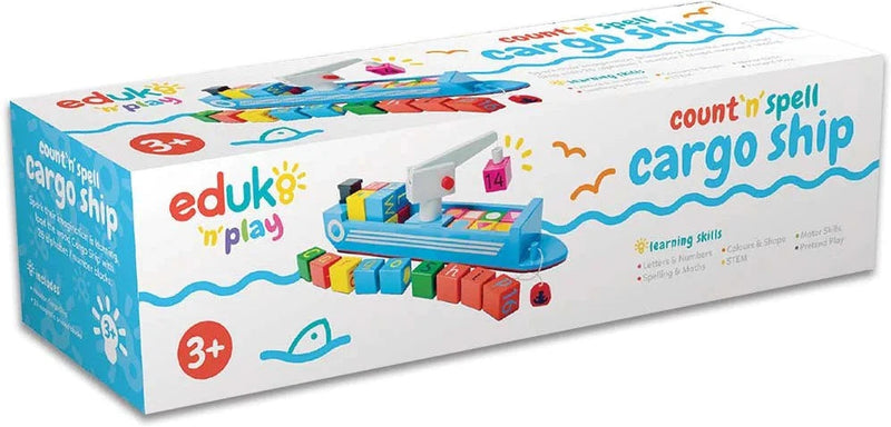 Wooden ABC 123 Cargo Ship, Learning SPACE
