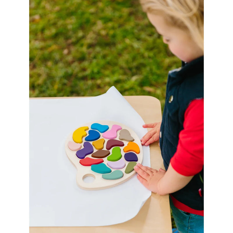 Wooden Artist Palette Puzzle, Puzzles Learning SPACE