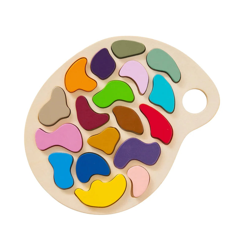 Wooden Artist Palette Puzzle, Puzzles Learning SPACE