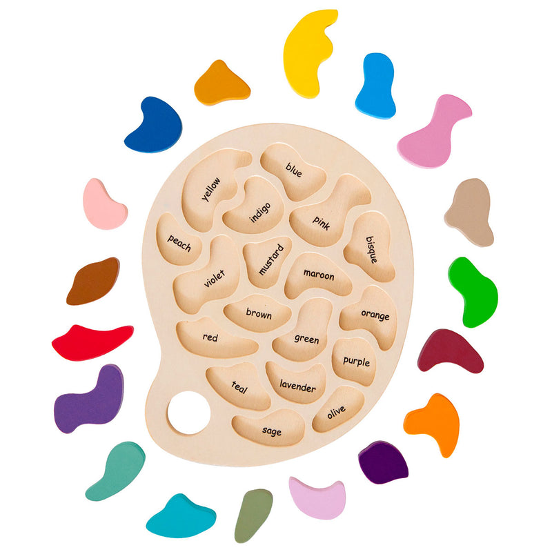 Wooden Artist Palette Puzzle, Puzzles Learning SPACE