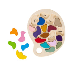 Wooden Artist Palette Puzzle, Puzzles Learning SPACE