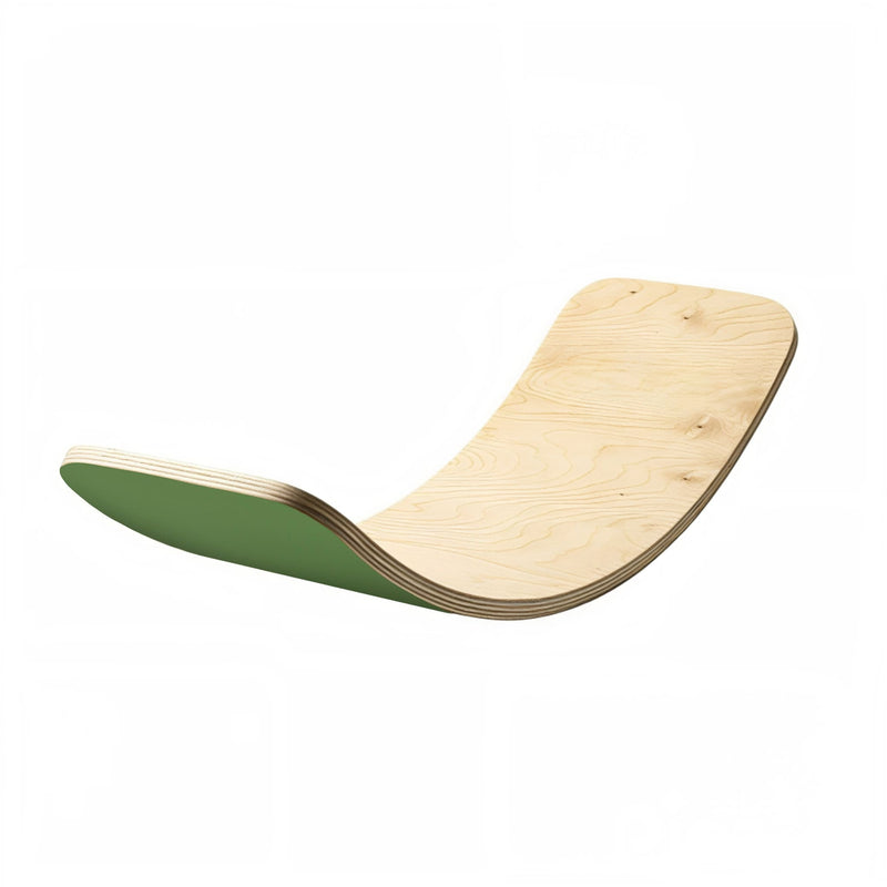 Wooden Balance Rocking Board, Green Base Learning SPACE