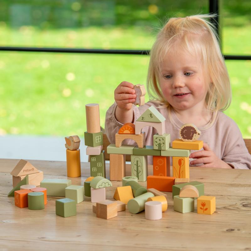 Wooden Blocks Forest Friends Building Set (50 Pieces), Learning SPACE