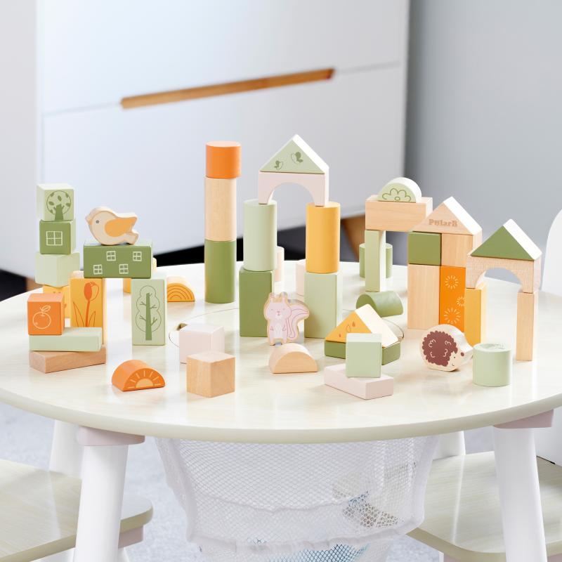 Wooden Blocks Forest Friends Building Set (50 Pieces), Learning SPACE