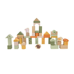 Wooden Blocks Forest Friends Building Set (50 Pieces), Learning SPACE