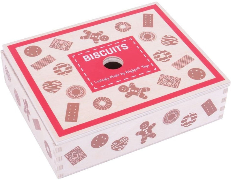 Wooden Box Of Biscuits for Tea Parties - Play Food, Learning SPACE