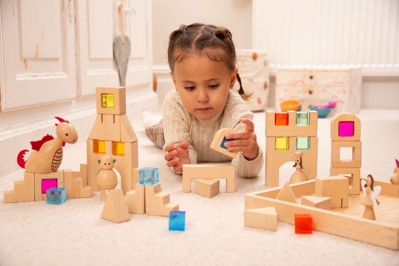 Wooden Building Gem Blocks - 40 Piece Set, Learning SPACE