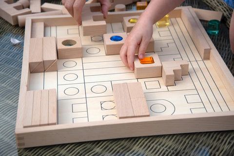 Wooden Building Gem Blocks- 83 piece set-Building Blocks,Dropship,Fine Motor Skills,TickiT,Visual Fun,Visual Sensory Toys-Learning SPACE