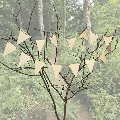 Wooden Bunting Pack of 15-Arts & Crafts,Early Arts & Crafts,EDUK8,Playground Wall Art & Signs,Wall Decor-Learning SPACE