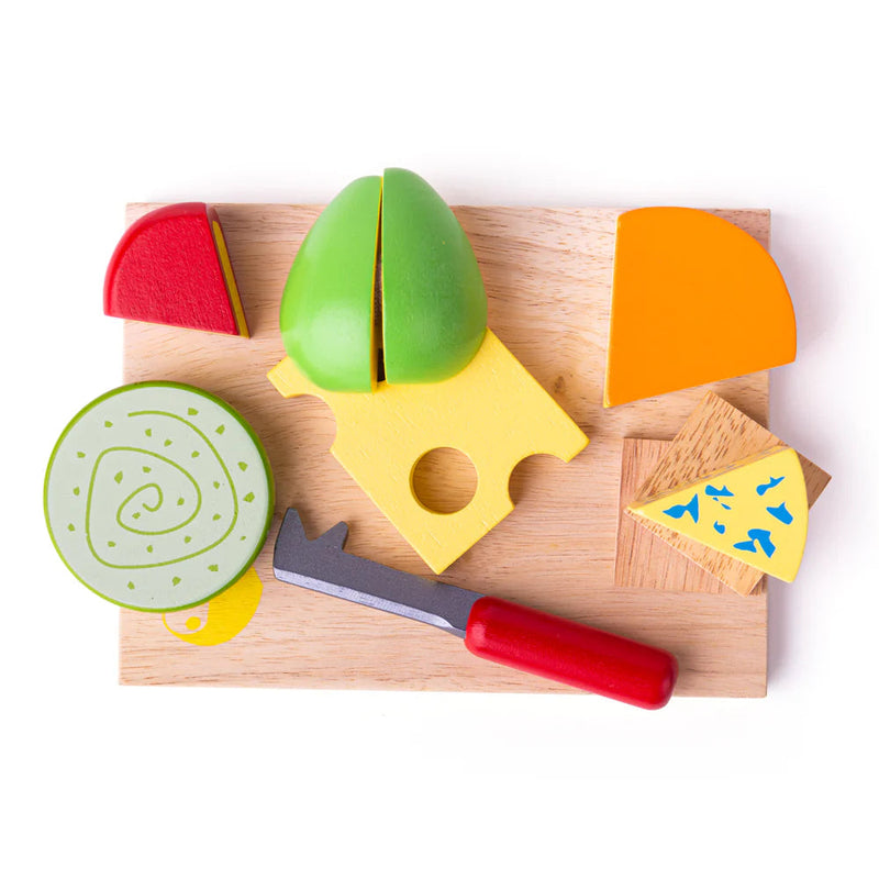Wooden Cheese Board Set - Play Food, Learning SPACE