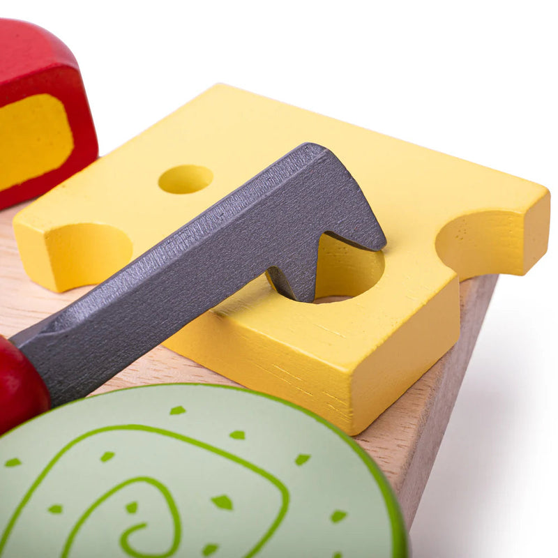 Wooden Cheese Board Set - Play Food, Learning SPACE