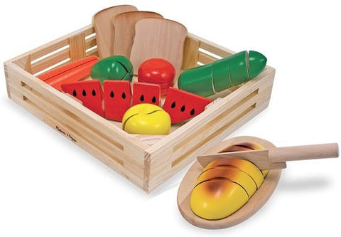 Wooden Cutting Food - Play Food-Fractions Decimals & Percentages, Imaginative Play, Kitchens & Shops & School, Maths, Maths Toys, Play Food, Primary Maths, Stock, Wooden Toys-Learning SPACE