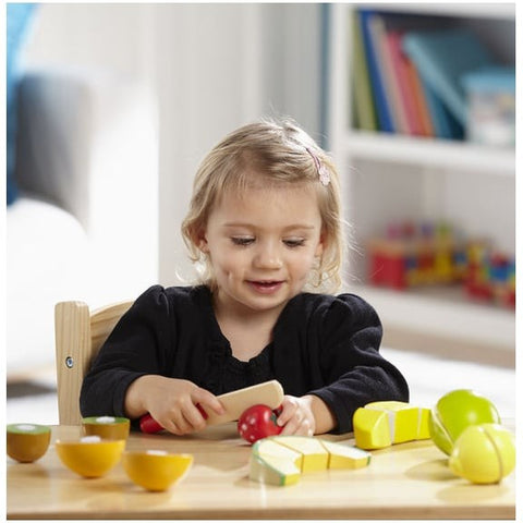 Wooden Cutting Fruit - Play Food-Baby Wooden Toys, Fractions Decimals & Percentages, Imaginative Play, Kitchens & Shops & School, Maths, Maths Toys, Play Food, Pretend play, Primary Maths, Stock-Learning SPACE