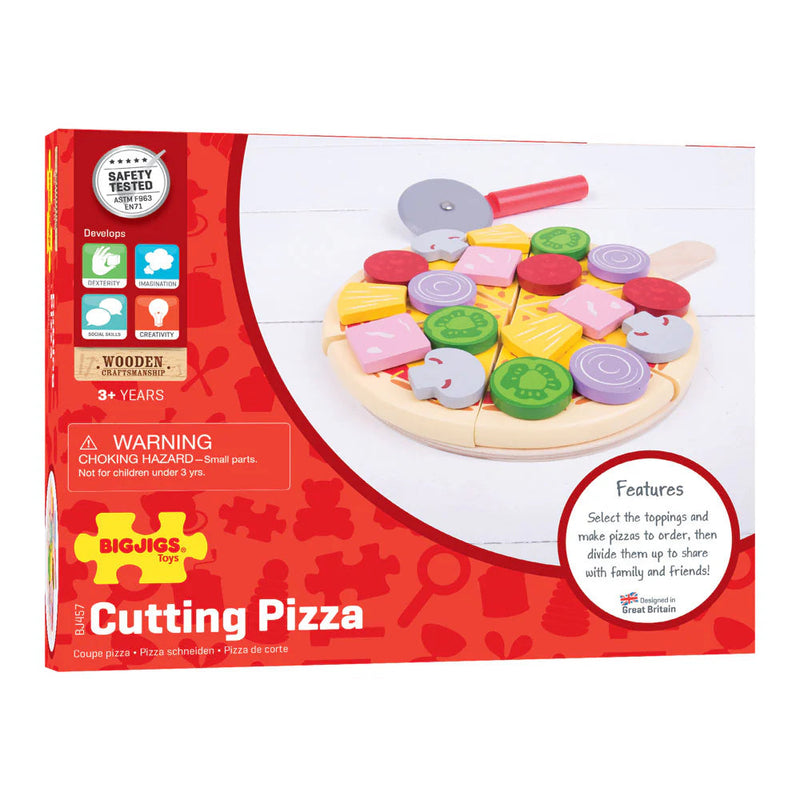 Wooden Cutting Pizza - Play Food, Learning SPACE