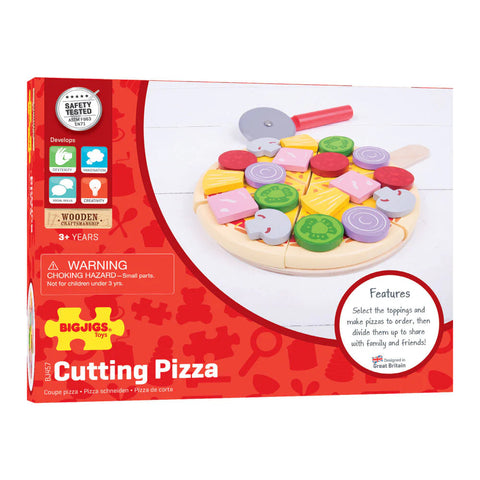Wooden Cutting Pizza - Play Food, Learning SPACE