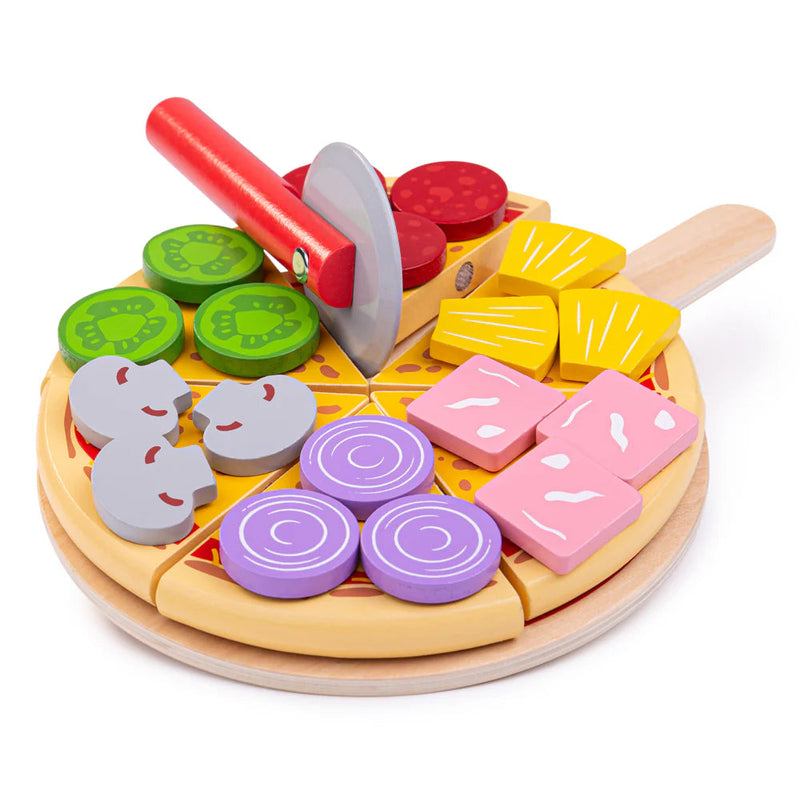 Wooden Cutting Pizza - Play Food, Learning SPACE