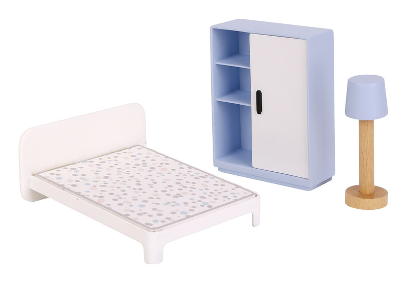 Wooden Doll House – Fully Furnished with Family of 6, Learning SPACE