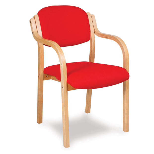 Wooden Frame Stacking Chair-Classroom Chairs,Classroom Furniture,Desk Chair-With Arms-100W-Learning SPACE