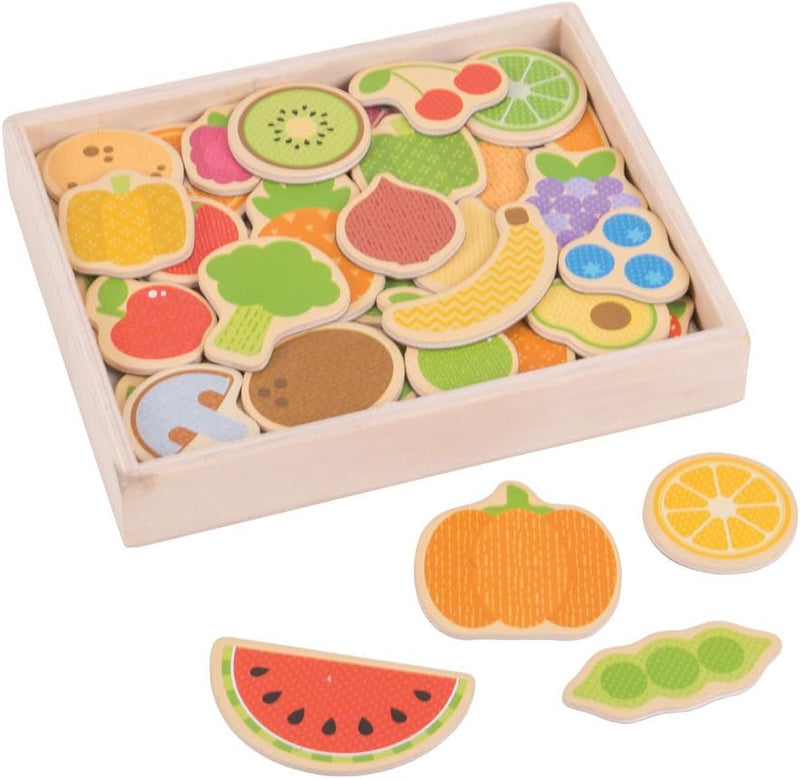 Wooden Fruit and Veg Magnets, Learning SPACE