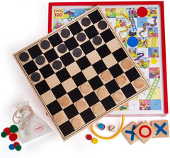 Wooden Games Compendium: Snakes & Ladders, Draughts & More-Bigjigs Toys,Christmas,Christmas 2024,Early Years Travel Toys,Games & Toys,Primary Games & Toys,Primary Travel Games & Toys,SCOTEXCEL,Stock,Table Top & Family Games,Teen Games-Learning SPACE
