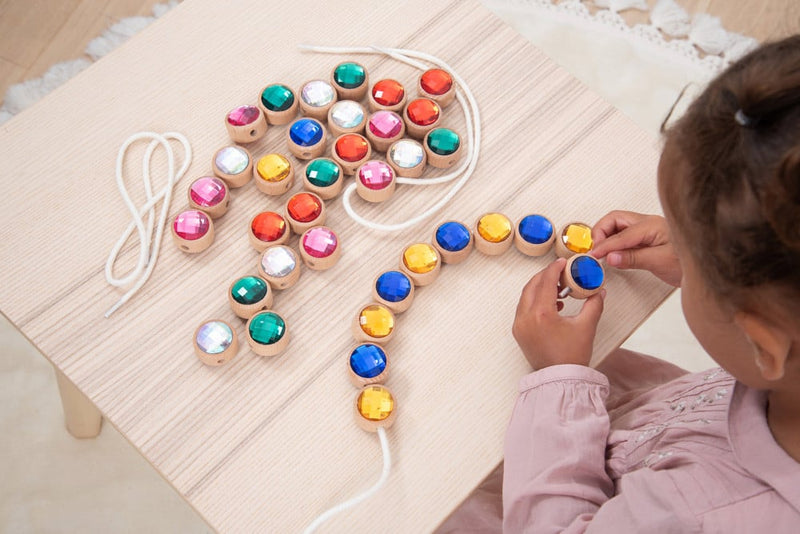 Wooden Lacing Jewels, Learning SPACE