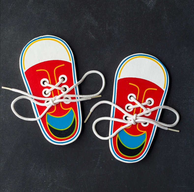 Wooden Lacing Shoe, Learning SPACE