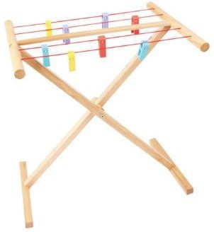 Wooden Laundry Play Airer for Kids, Learning SPACE