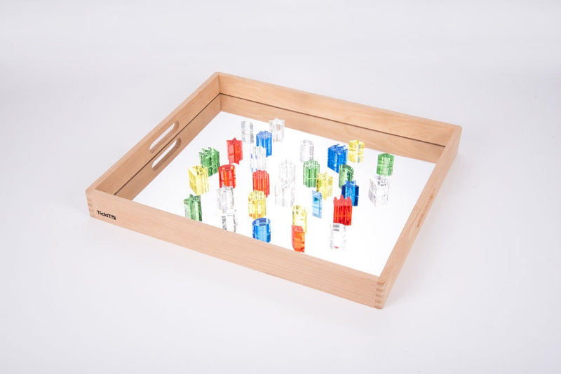 Wooden Mirror Tray, Learning SPACE