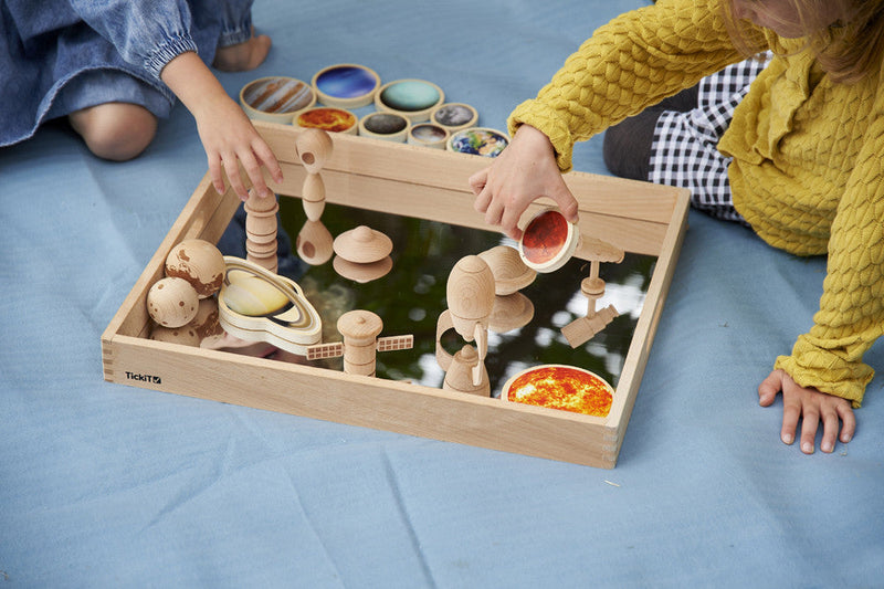Wooden Mirror Tray, Learning SPACE