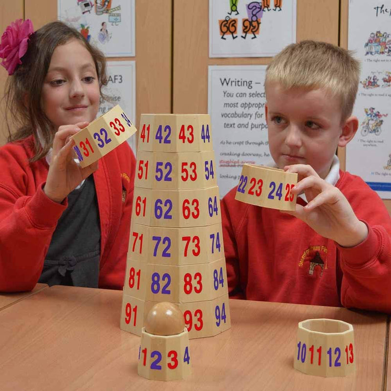 Wooden Number Stackable Tower, Learning SPACE