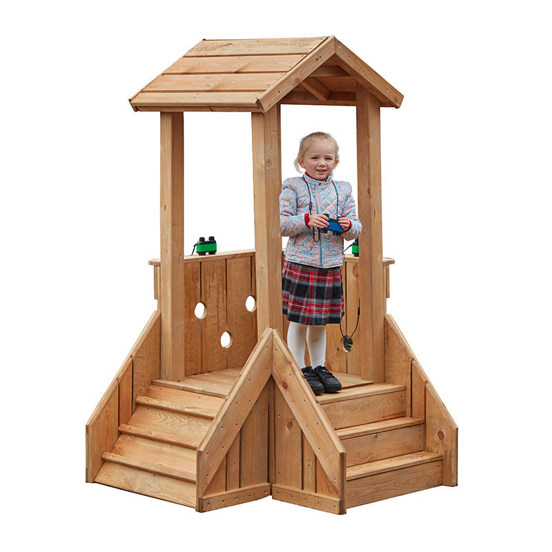 Wooden Playground Lookout Tower-Cosy Direct, Forest School & Outdoor Garden Equipment, Outdoor Play, Play Houses, Playground, Playground Equipment, Playhouses, Pretend play-Learning SPACE