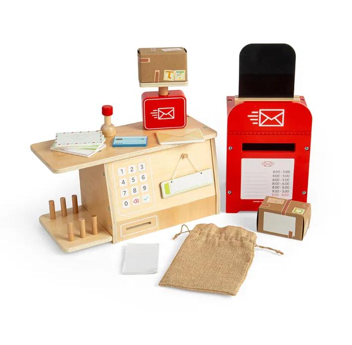 Wooden Post Office Set-Bigjigs Toys,Games & Toys,Imaginative Play,Pretend play,Role Play,SCOTEXCEL,Wooden Toys-Learning SPACE