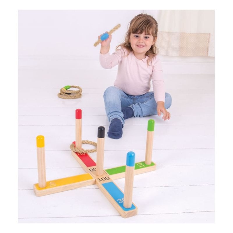Wooden Quoits - Outdoor Garden Game, Learning SPACE