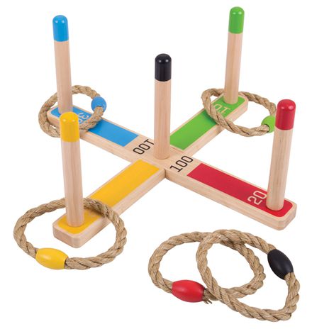 Wooden Quoits - Outdoor Garden Game, Learning SPACE