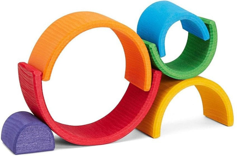 Wooden Rainbow Stacking Arches - Great For Montessori And Nurture Rooms, Learning SPACE