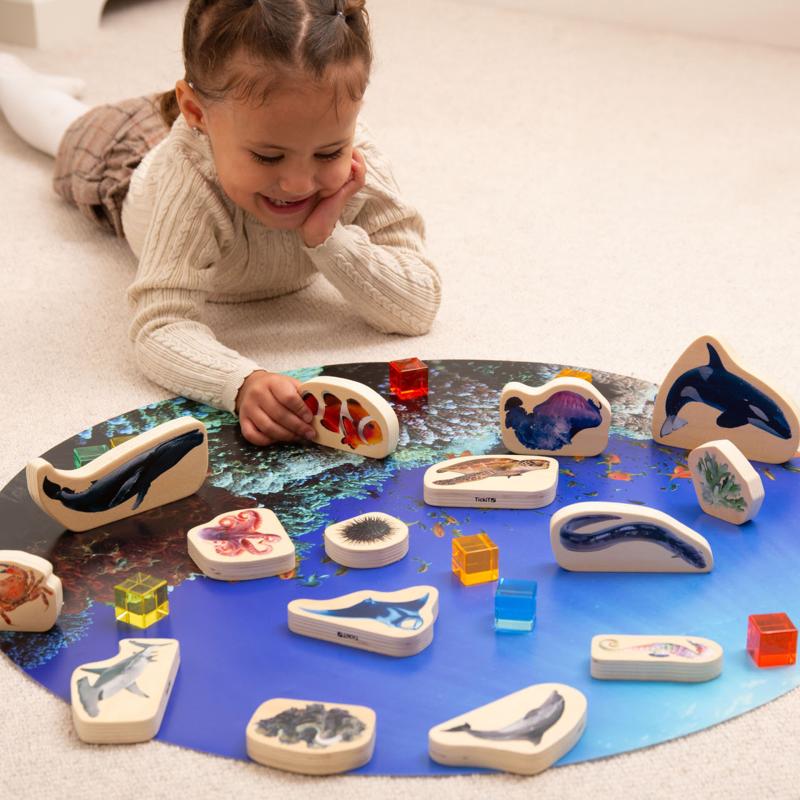 Wooden Sea Life Blocks, Learning SPACE