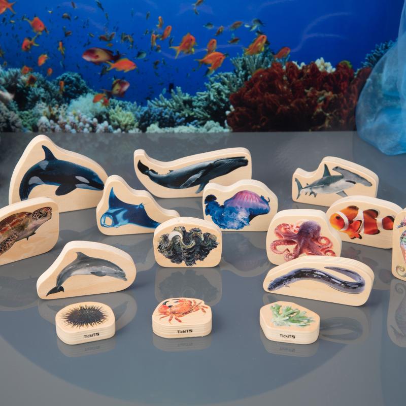 Wooden Sea Life Blocks, Learning SPACE