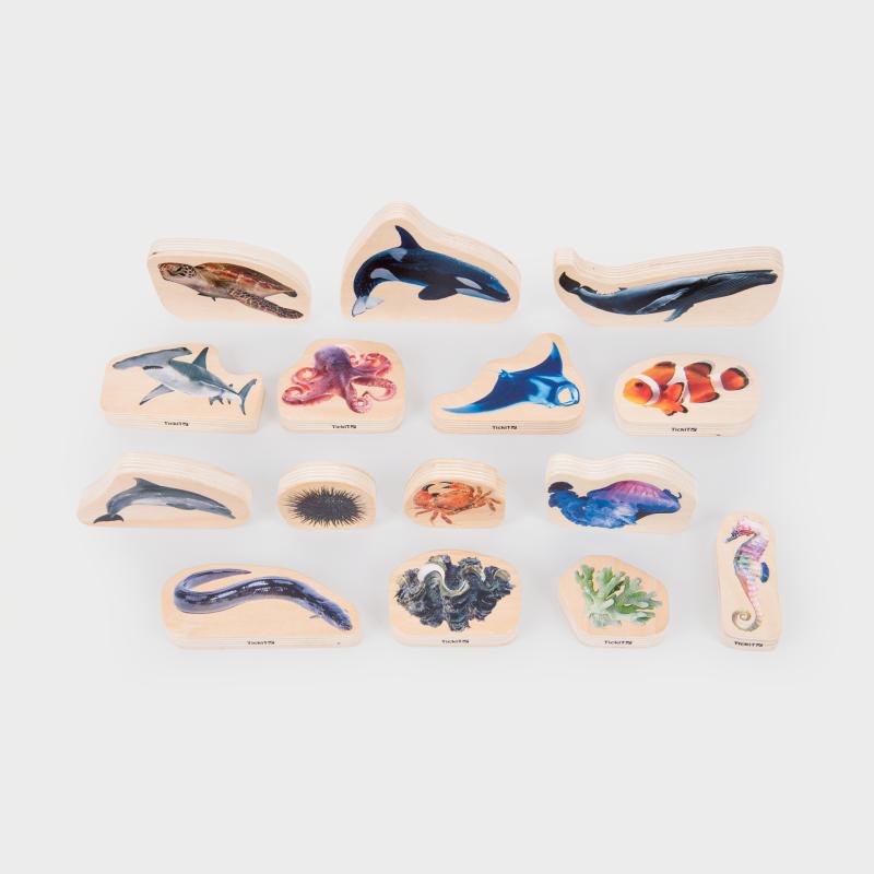 Wooden Sea Life Blocks, Learning SPACE