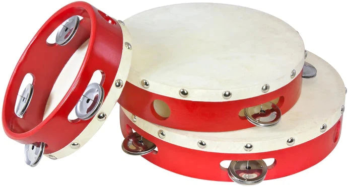 Wooden Shell Tambourine 6inch, Learning SPACE