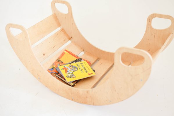 Wooden Slat Rocker Board, Natural Sensory toy Learning SPACE
