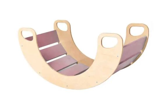 Wooden Slat Rocker Board, Pink Sensory toy Learning SPACE