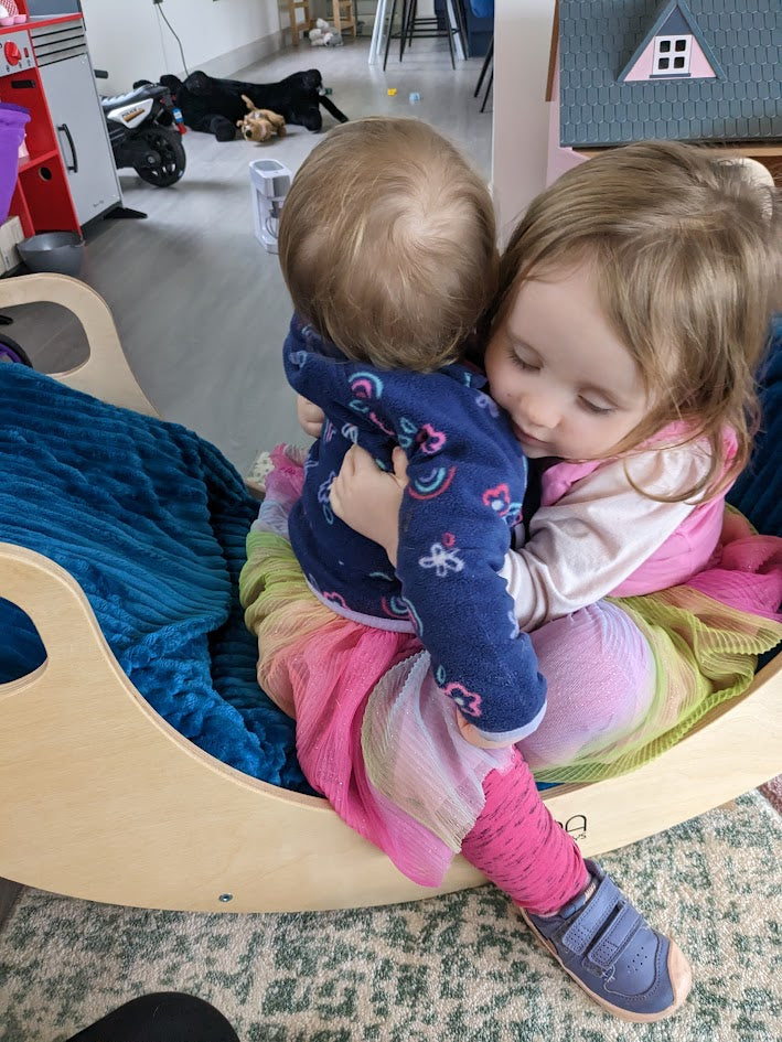 Wooden Slat Rocker Board, Sensory toy Learning SPACE