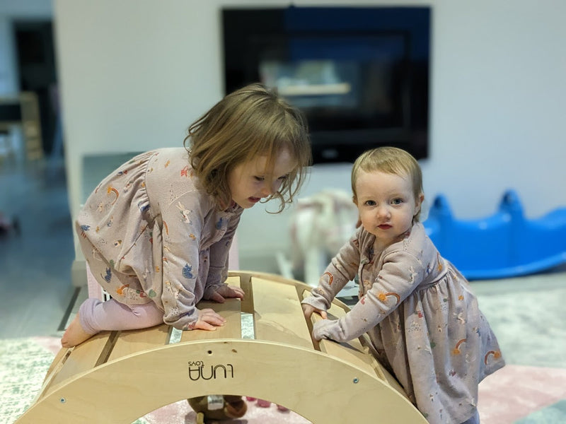 Wooden Slat Rocker Board, Sensory toy Learning SPACE