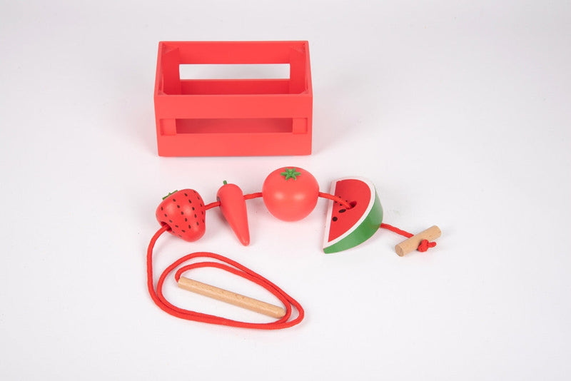 Wooden Sorting Fruit & Vegetable Crates - Play Food, Learning SPACE