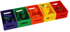 Wooden Sorting Fruit & Vegetable Crates - Play Food-Baby Wooden Toys, Calmer Classrooms, Feeding Skills, Gifts For 2-3 Years Old, Imaginative Play, Kitchens & Shops & School, Play Food, Stacking Toys & Sorting Toys, Stock, Threading, TickiT, Wooden Toys-Learning SPACE