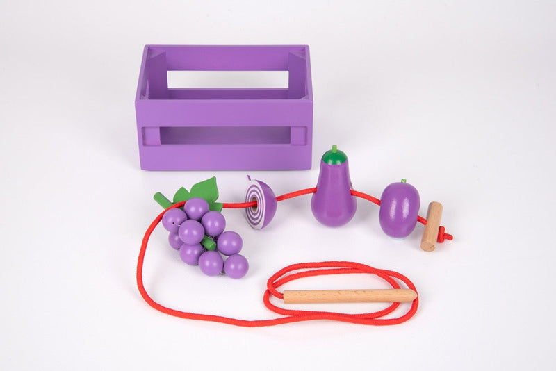 Wooden Sorting Fruit & Vegetable Crates - Play Food, Learning SPACE