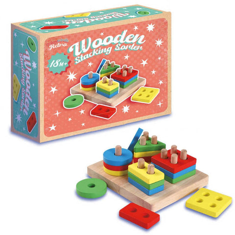 Wooden Stacking Shape Sorter-Baby Wooden Toys,Maths,Nurture Room,Primary Maths,Shape & Space & Measure,Stacking Toys & Sorting Toys,Wooden Toys-Learning SPACE
