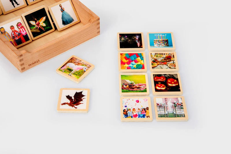 Wooden Story Tiles - Pack Of 90, Learning SPACE